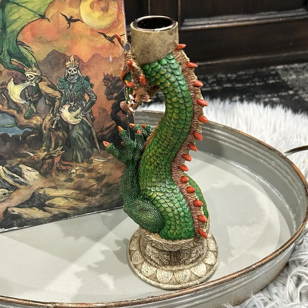 Vintage Rare Myth & Legends Summit Collection Dragon‎ Candle Stick Holder